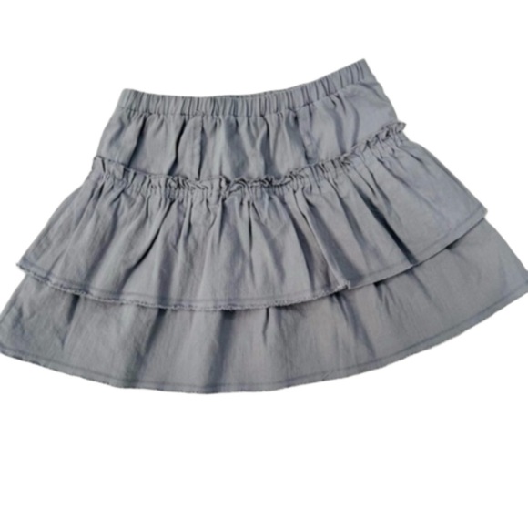 KIRIOUS Dresses & Skirts - KIRIOUS LOS ANGELES• Women’s Grey Denim Y2K Double Panel Skirt NWT